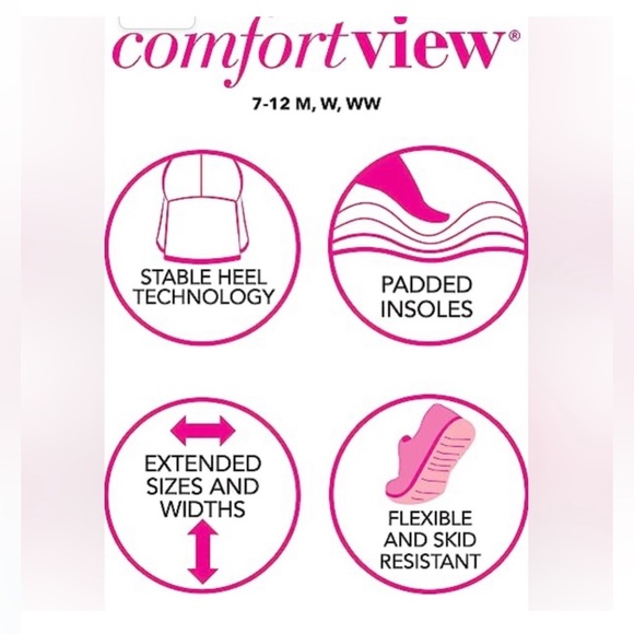 New Comfort View slip on Shoes Stable Heel Technology Skid Resistant NIP - Picture 2 of 11